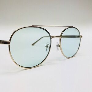 Round Premium Sunglasses Metal Frame and Green Lenses for Men & Women Lentes New